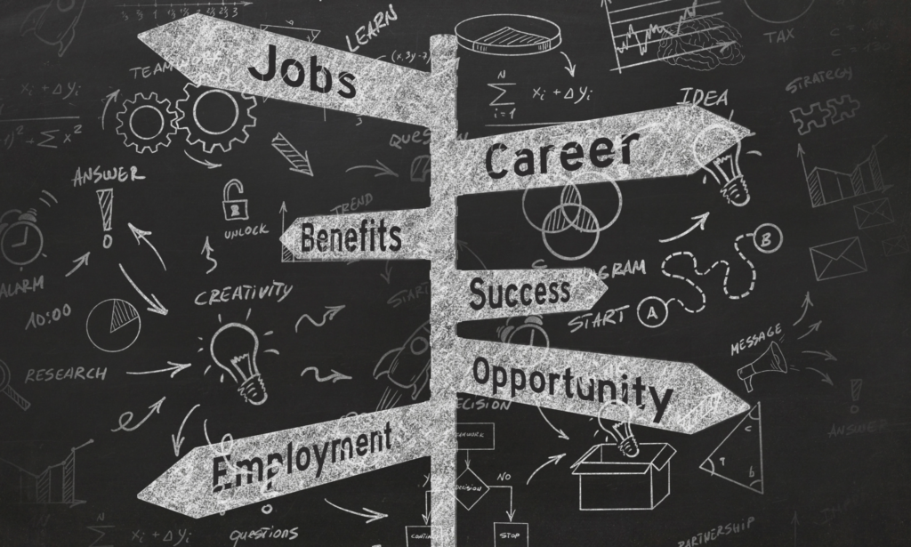 Image of a sign post illustrating by Digilearning there are different options